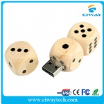 Eco wood dice USB flash drive