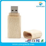 Eco wooden round USB flash drive