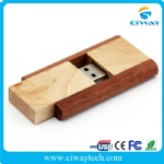 wooden swivel eco USB flash drive
