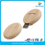 Eco friendly wooden bamboo waterproof swivel usb flash drive