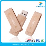 Classical wooden/bamboo swivel usb flash drive