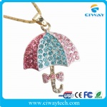 Jewelry/Diamond waterproof umbrella USB flash drive