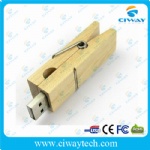 Wooden/Bamboo clothes-peg USB flash drive